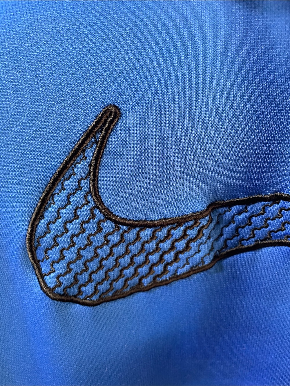 Nike Men's Royal Blue Hoodie with Black Swoosh - Picture 3 of 6